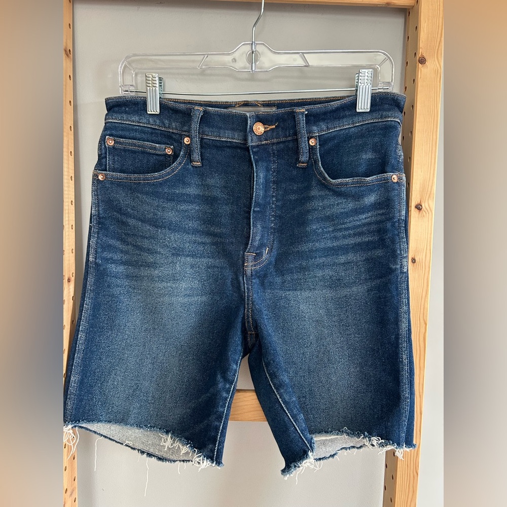 POINT SUR DENIM Women's SHOREDITCH STRAIGHT High Rise Mid-Thigh Shorts Size 29P